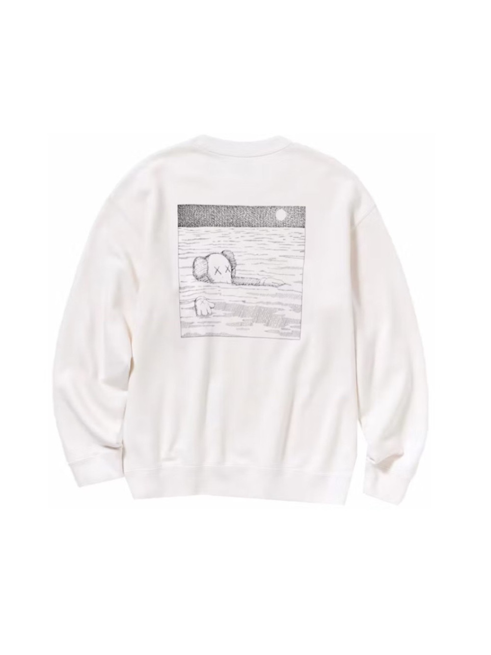 Uniqlo x KAWS White Graphic Crewneck Sweatshirt
